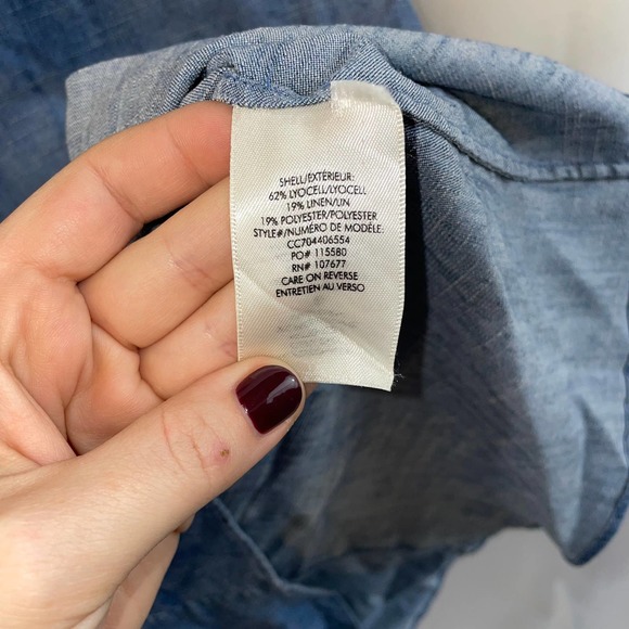 Alice + Olivia Alexia Off-Shoulder Halter Tie Ruffle Top Chambray Mini Dress XS. - Picture 7 of 8